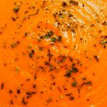 Crema de zanahorias y harina integral de avena